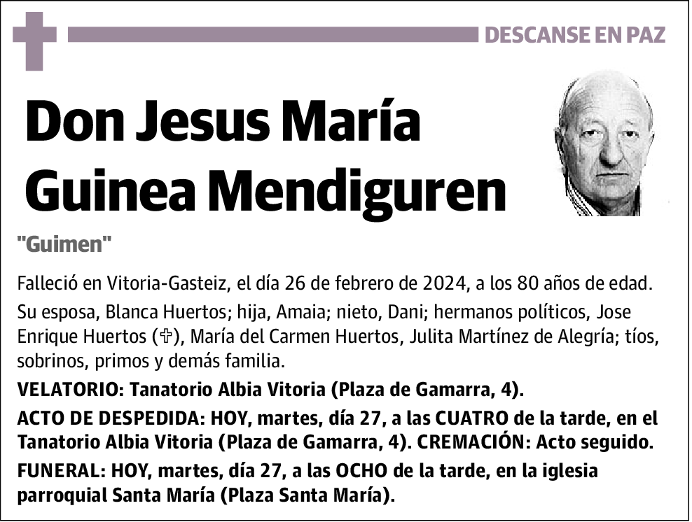 Jesus María Guinea Mendiguren