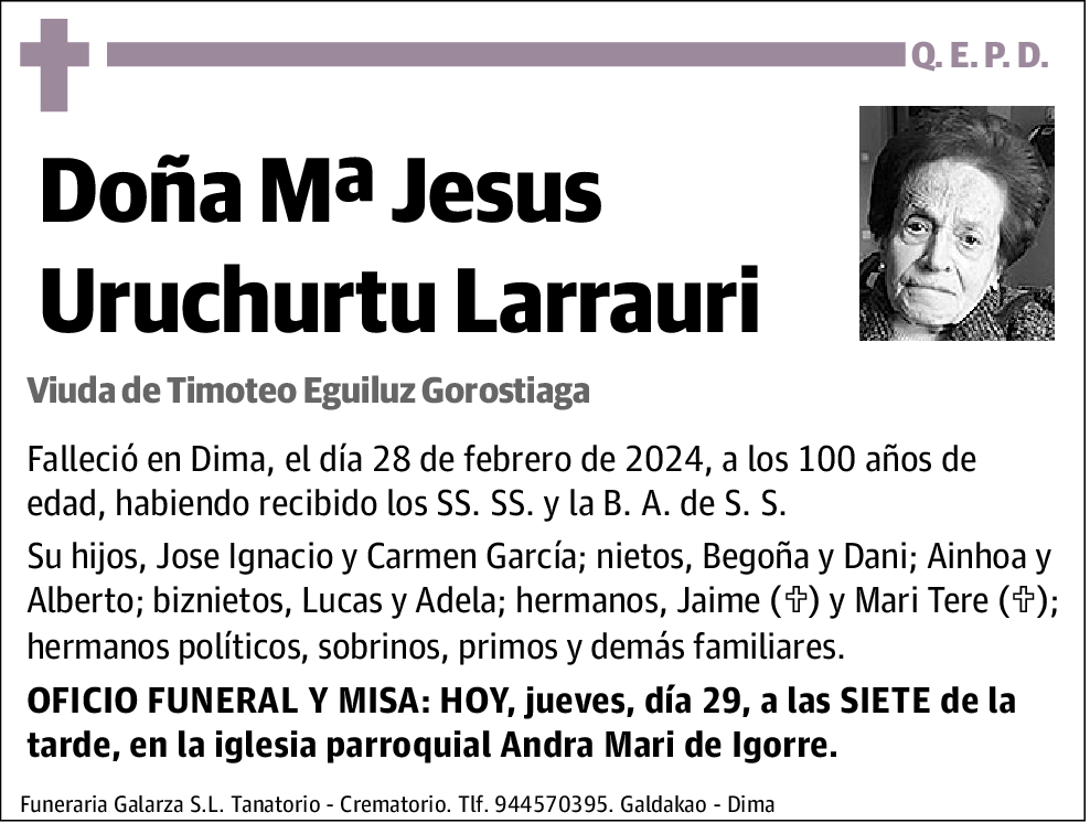 Mª Jesus Uruchurtu Larrauri