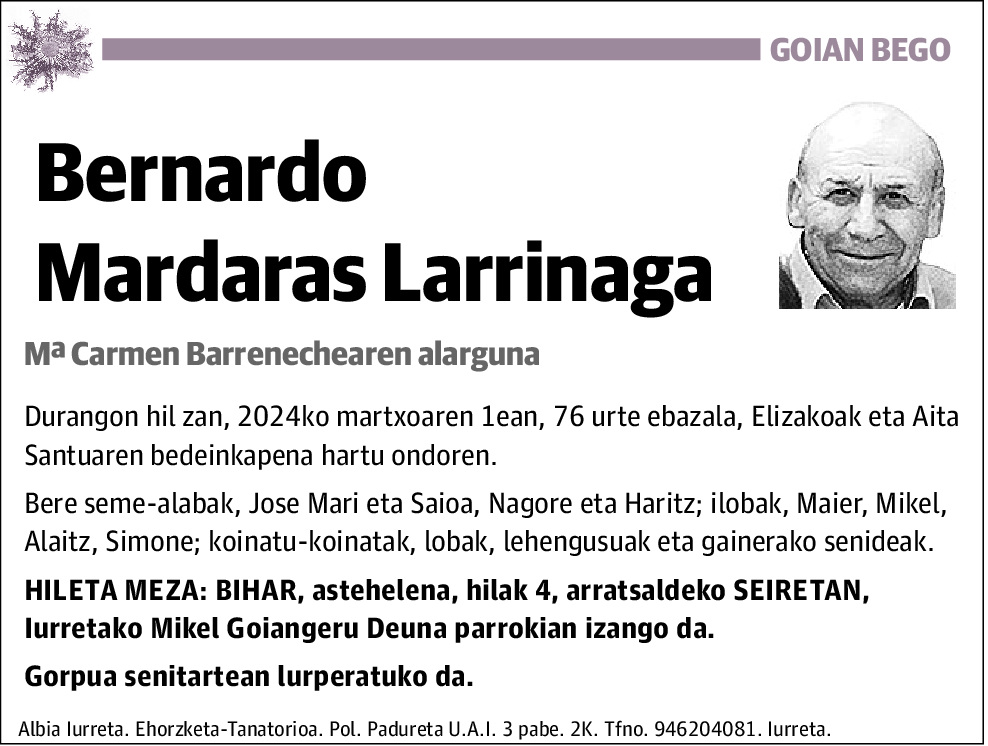 Bernardo Mardaras Larrinaga