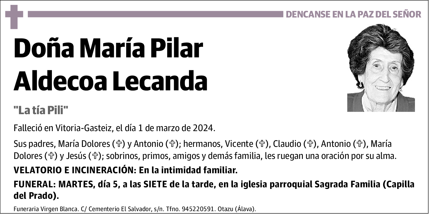 María Pilar Aldecoa Lecanda