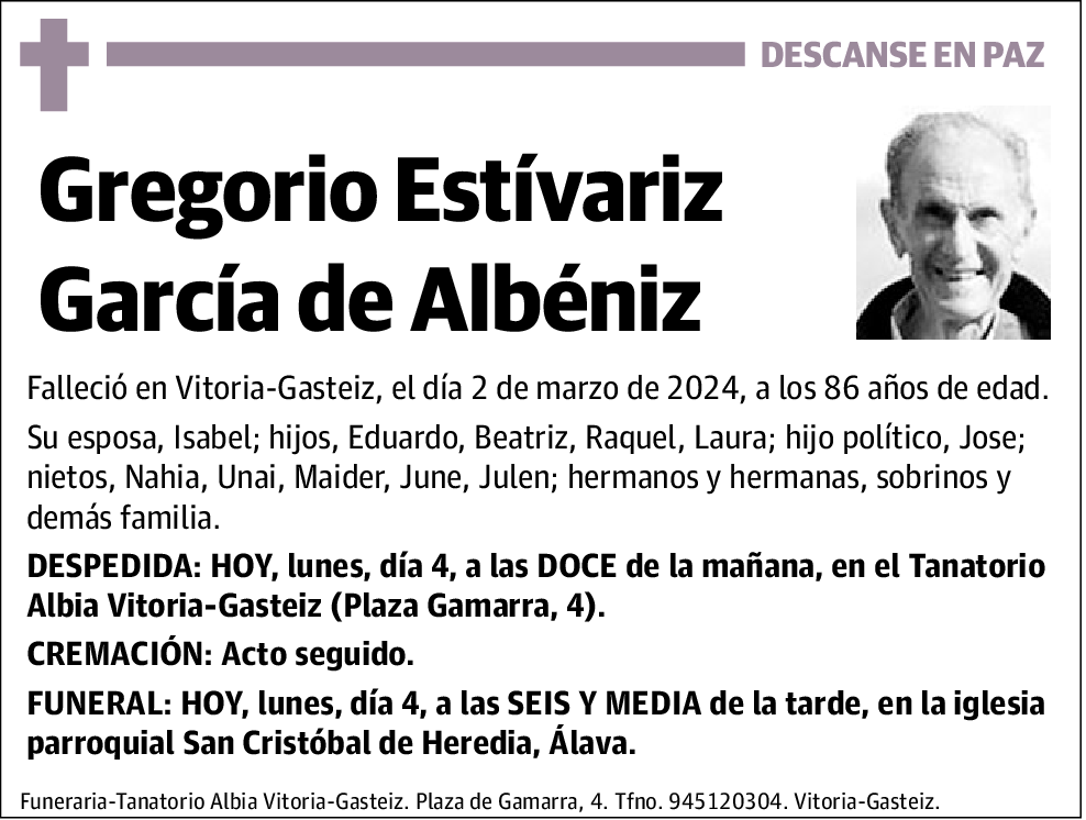 Gregorio Estívariz García de Albéniz