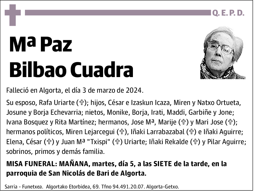 Mª Paz Bilbao Cuadra