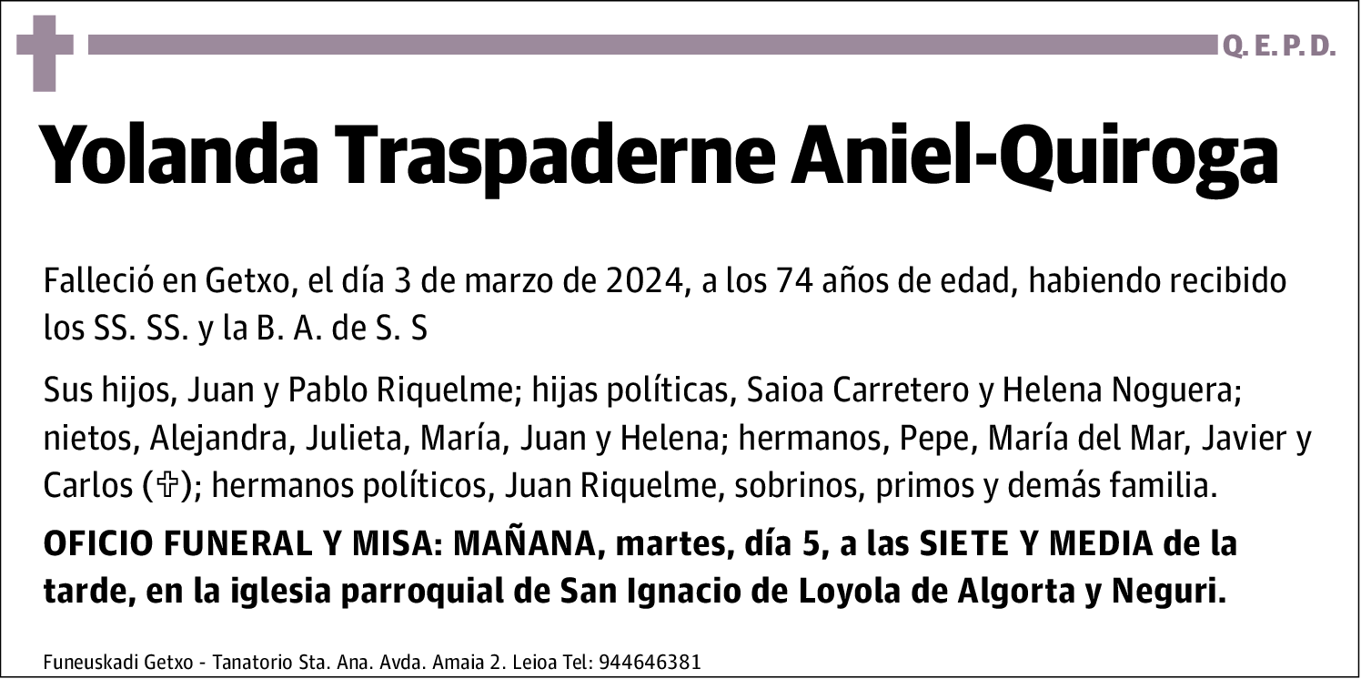 Yolanda Traspaderne Aniel Quiroga