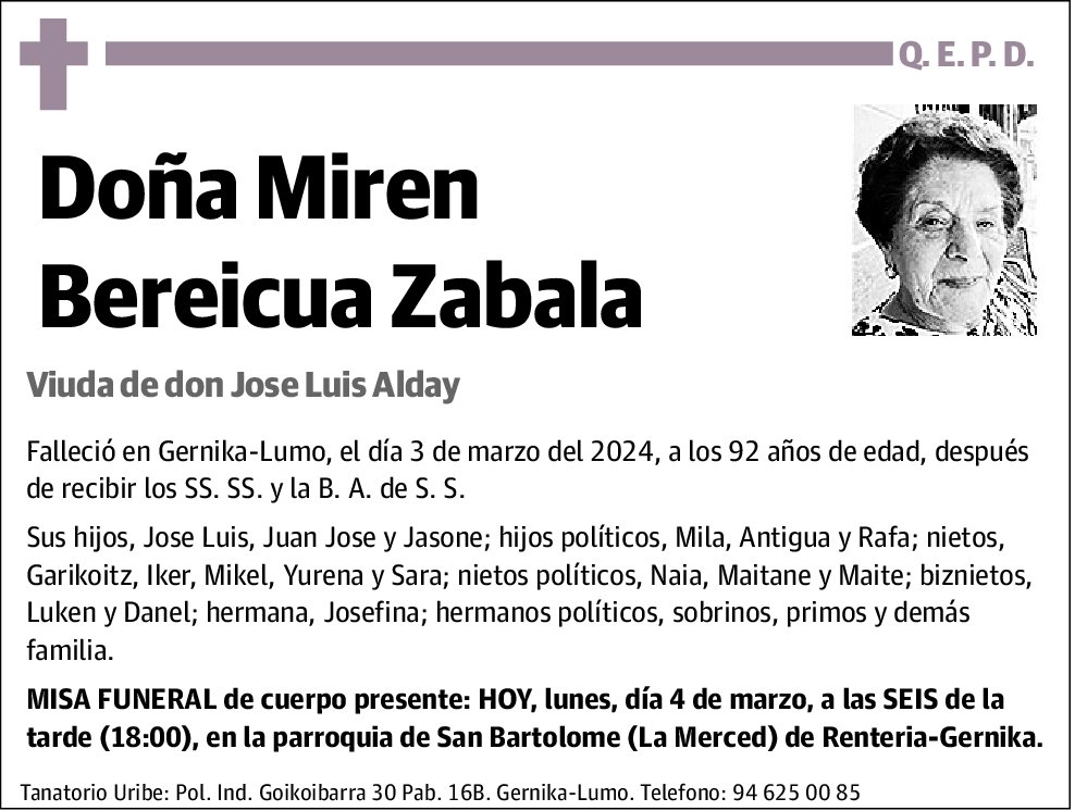 Miren Bereicua Zabala