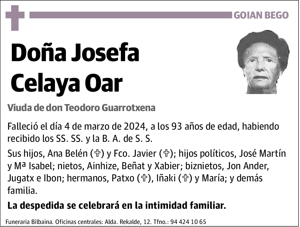 Josefa Celaya Oar