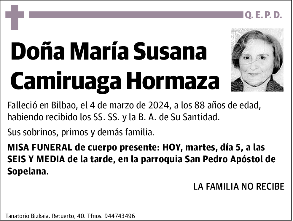 María Susana Camiruaga Hormaza