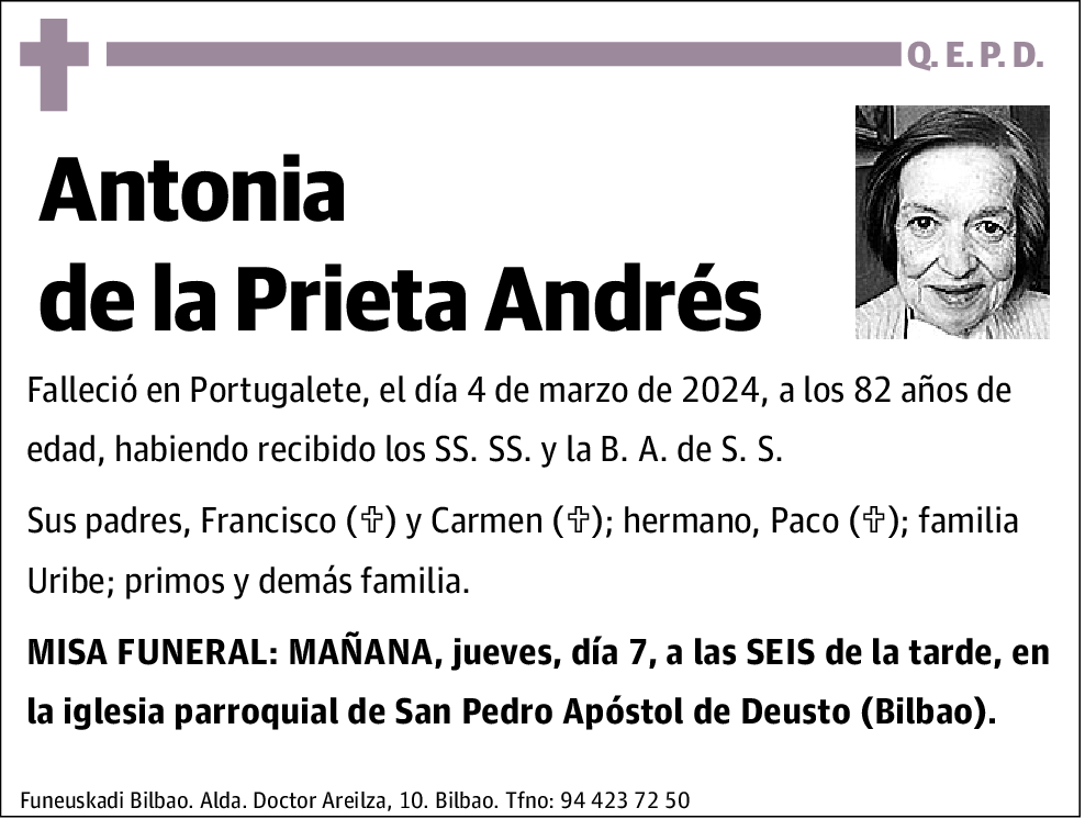 Antonia de la Prieta Andrés