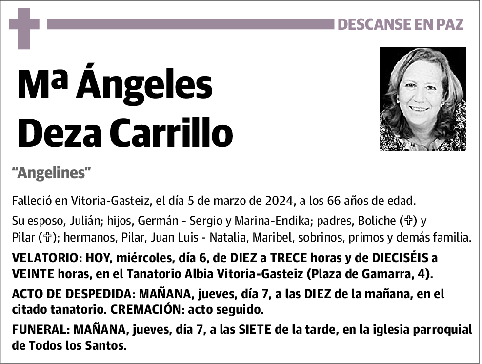 Mª Ángeles Deza Carrillo