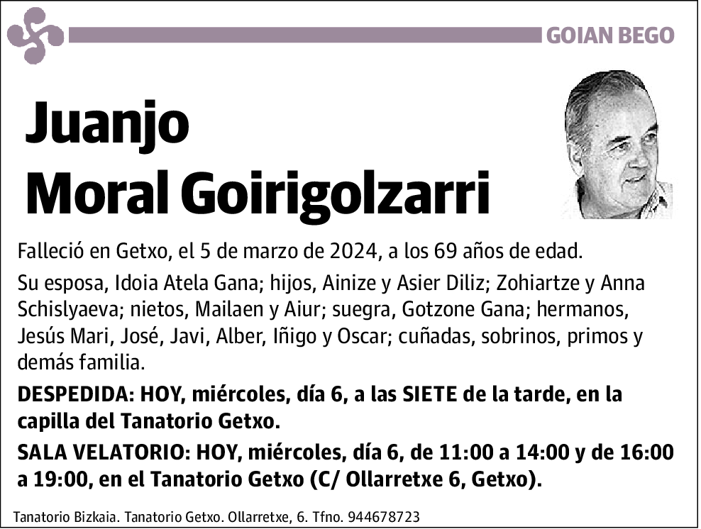 Juanjo Moral Goirigolzarri