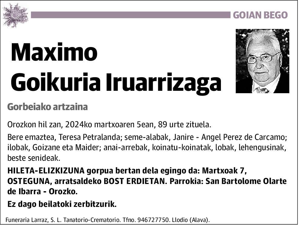 Maximo Goikuria Iruarrizaga