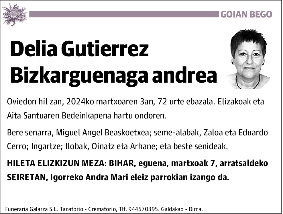 Delia Gutierrez Bizkarguenaga