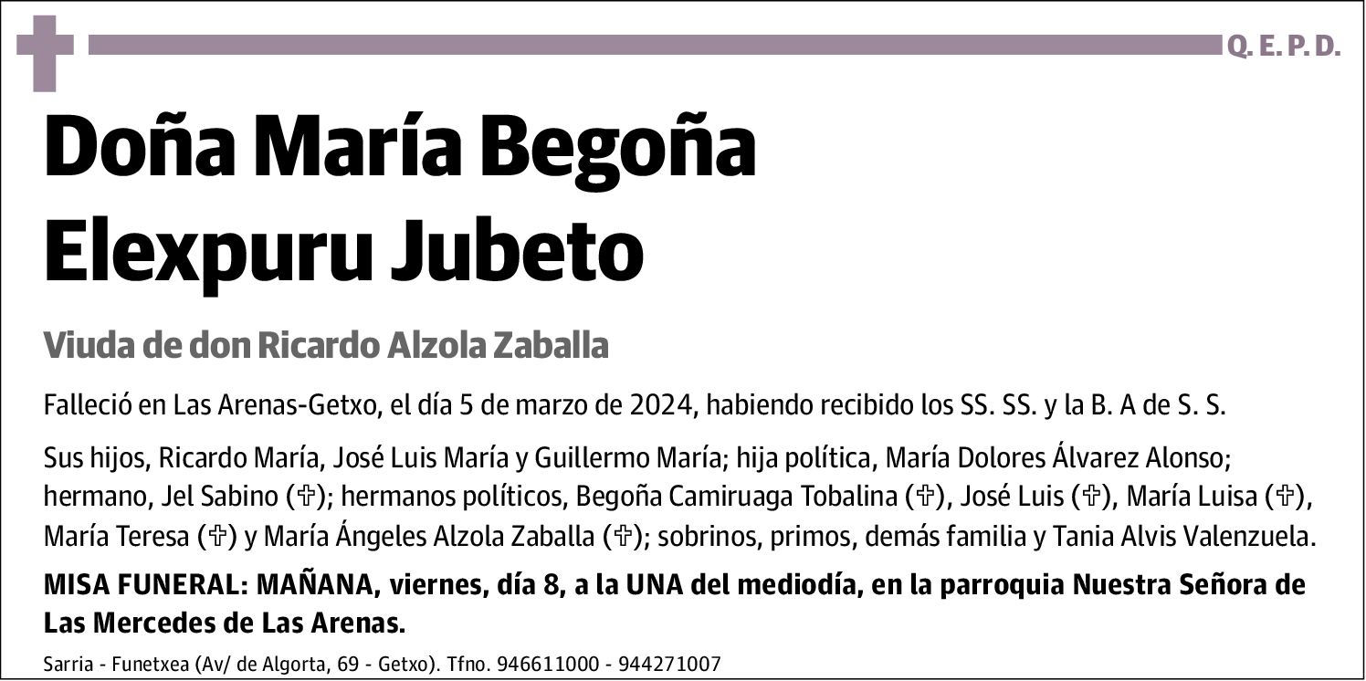 María Begoña Elexpuru Jubeto