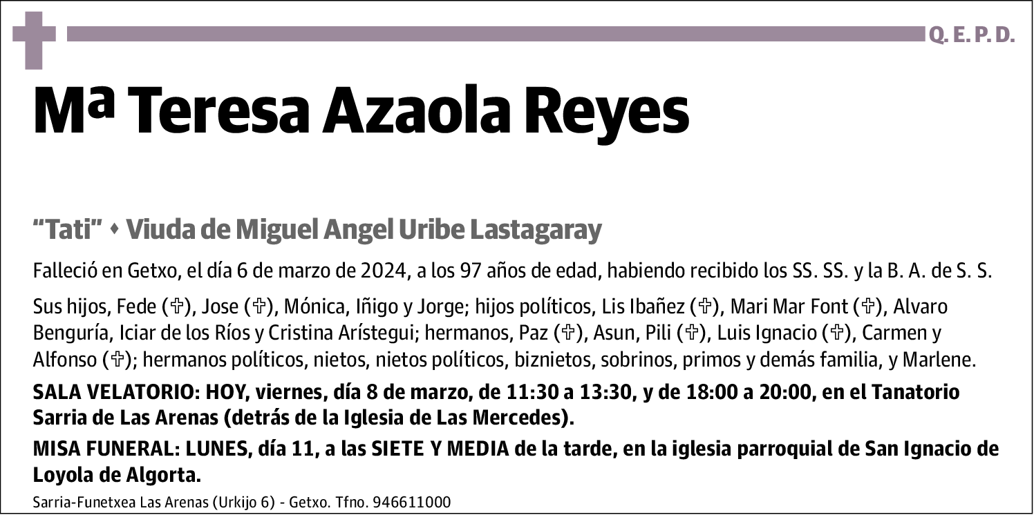 Mª Teresa Azaola Reyes