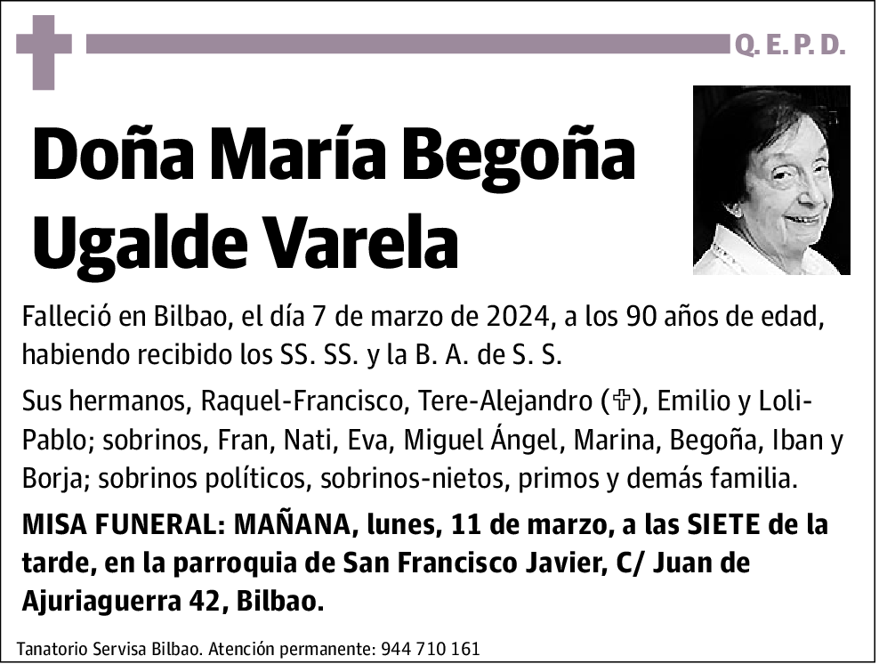 María Begoña Ugalde Varela