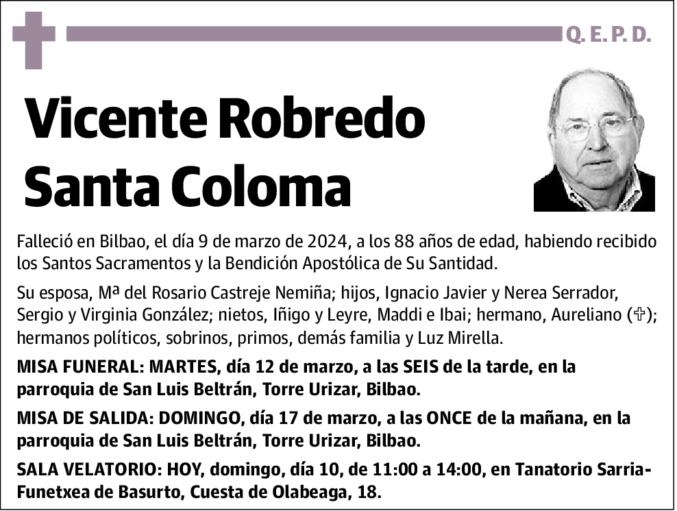 Vicente Robredo Santa Coloma