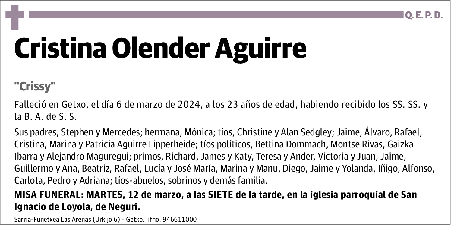 Cristina Olender Aguirre