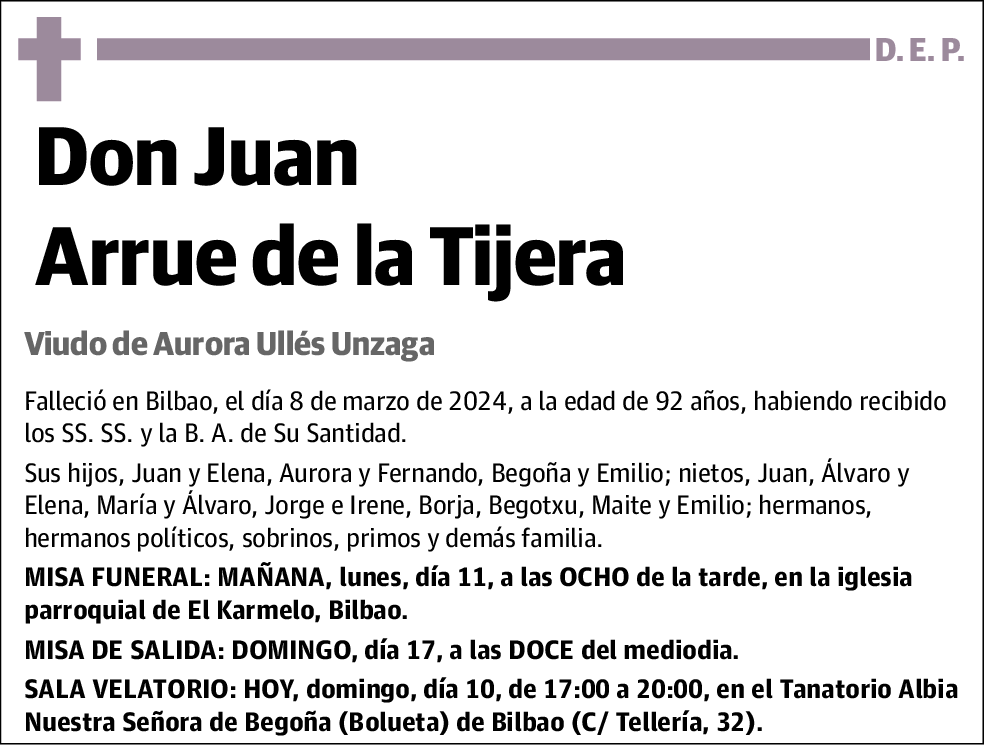 Juan Arrue de la Tijera