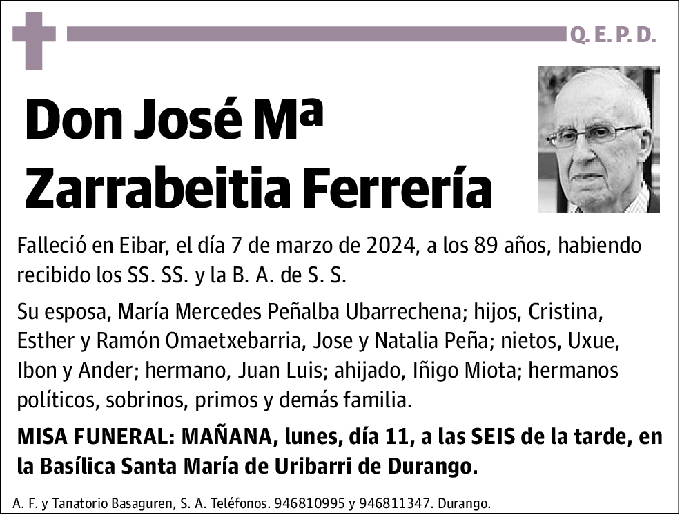 José Mª Zarrabeitia Ferreria