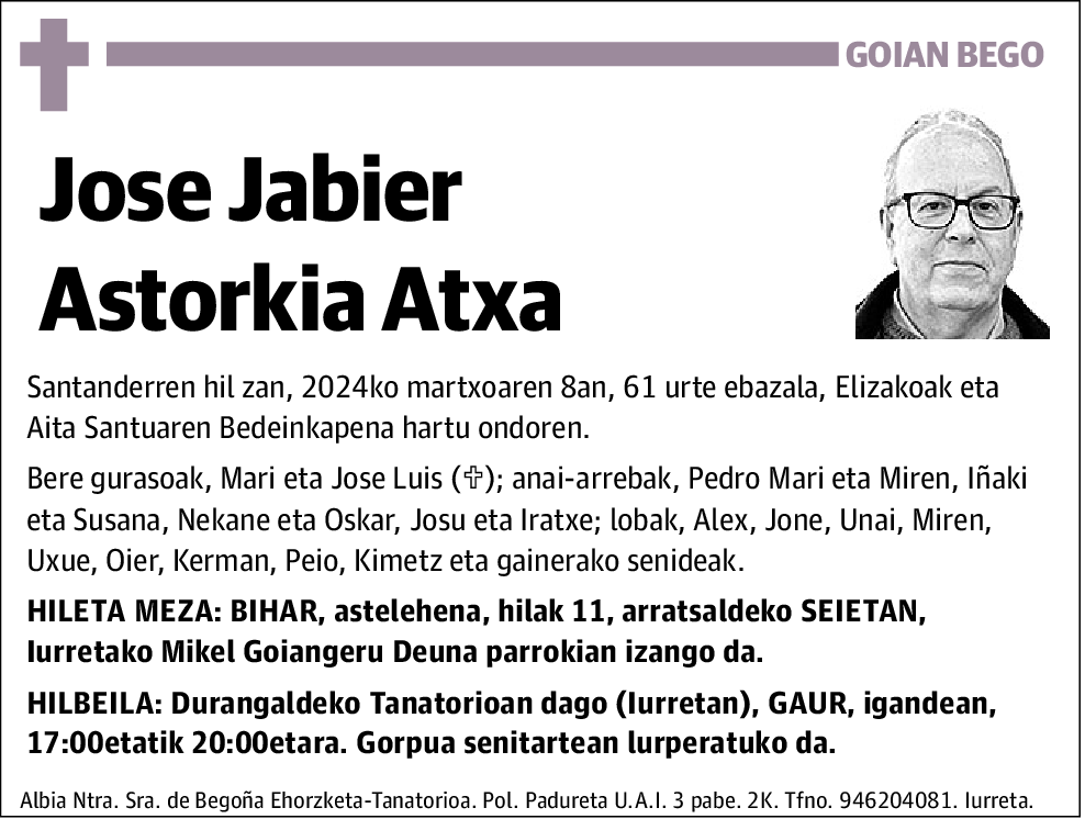 Jose Jabier Astorkia Atxa