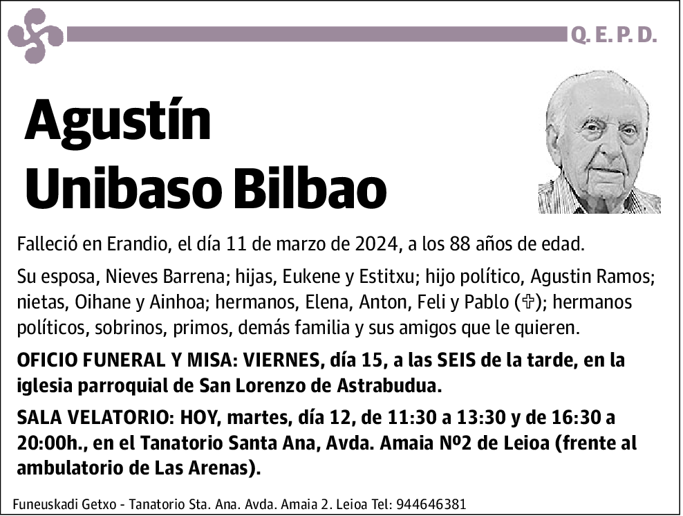 Agustin Unibaso Bilbao