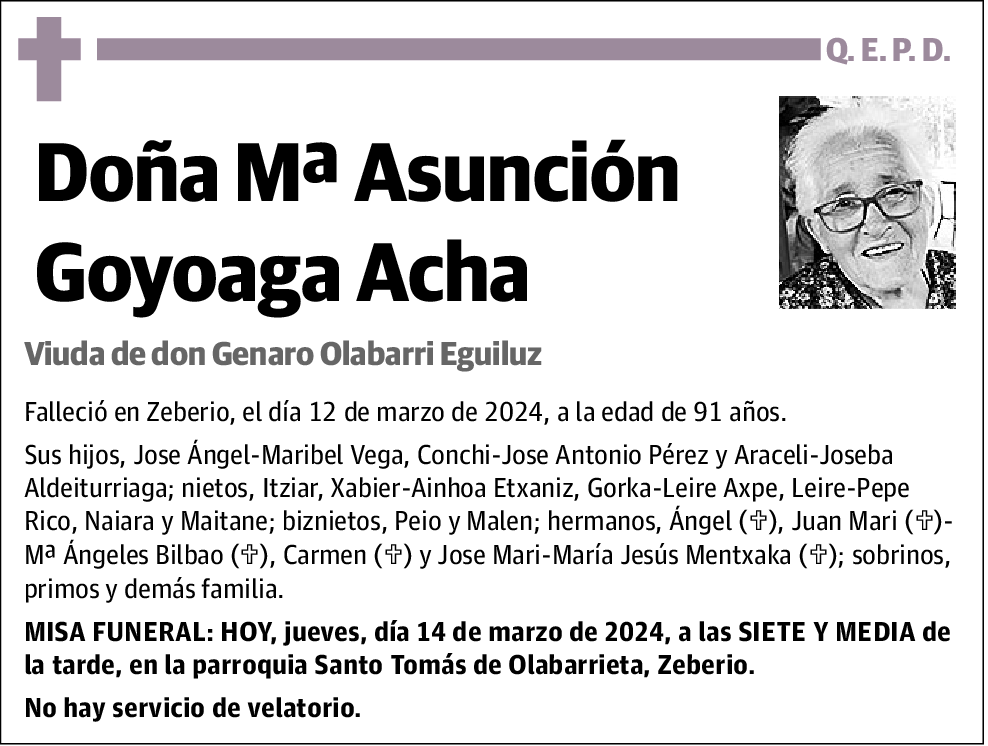 Mª Asunción Goyoaga Acha