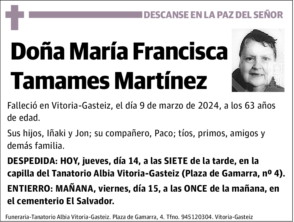 María Francisca Tamames Martínez