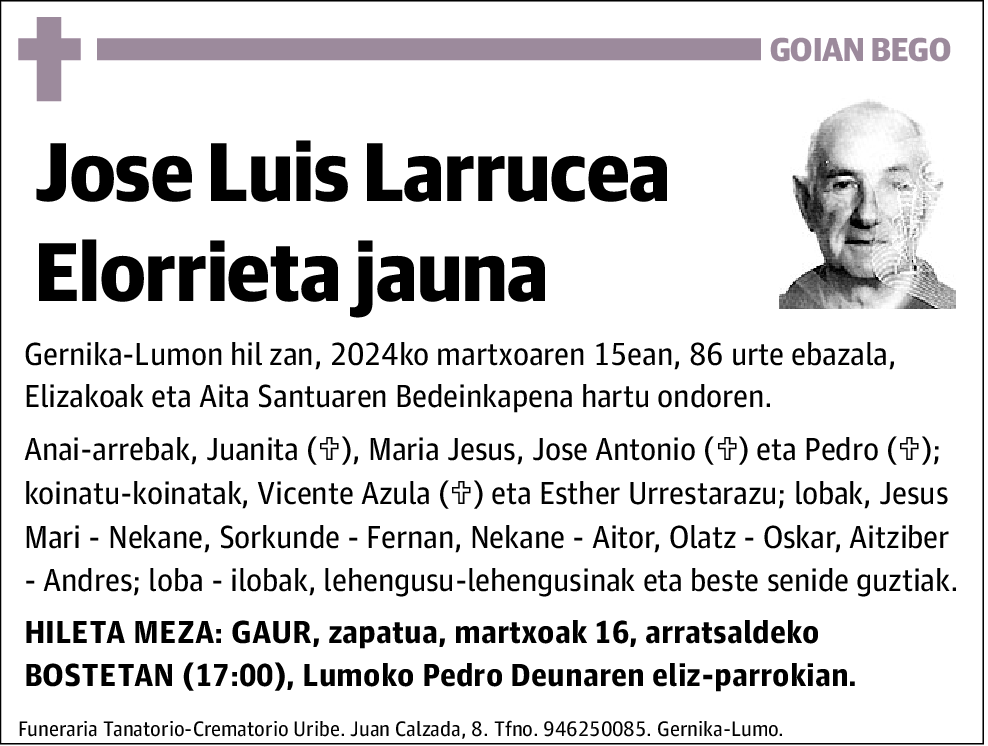 Jose Luis Larrucea Elorrieta