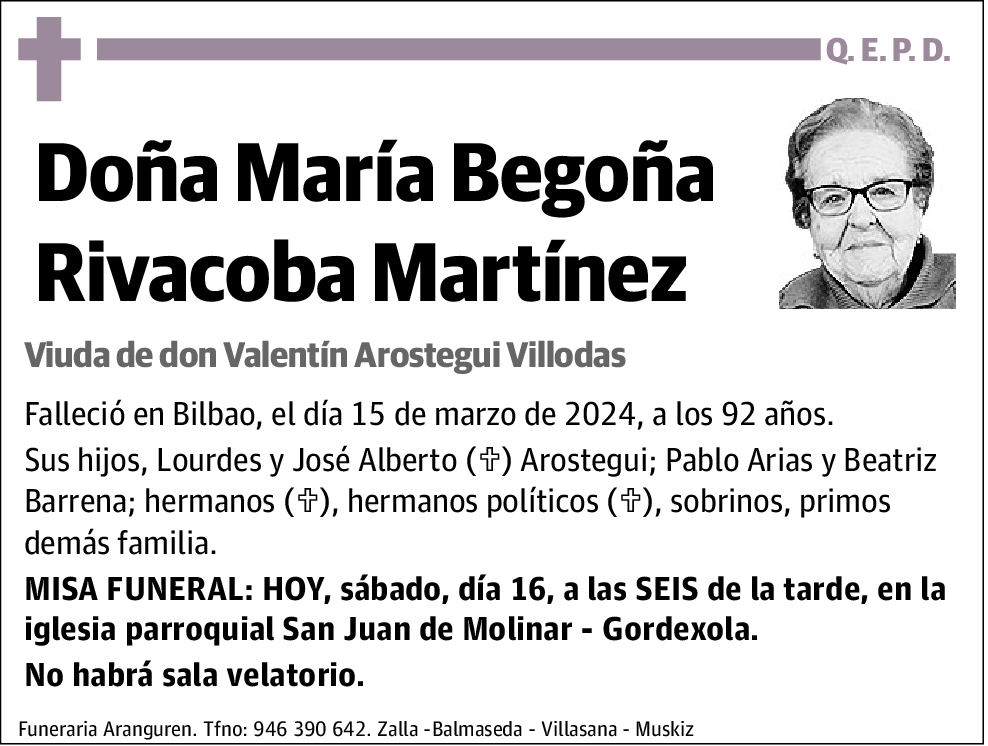 María Begoña Rivacoba Martínez