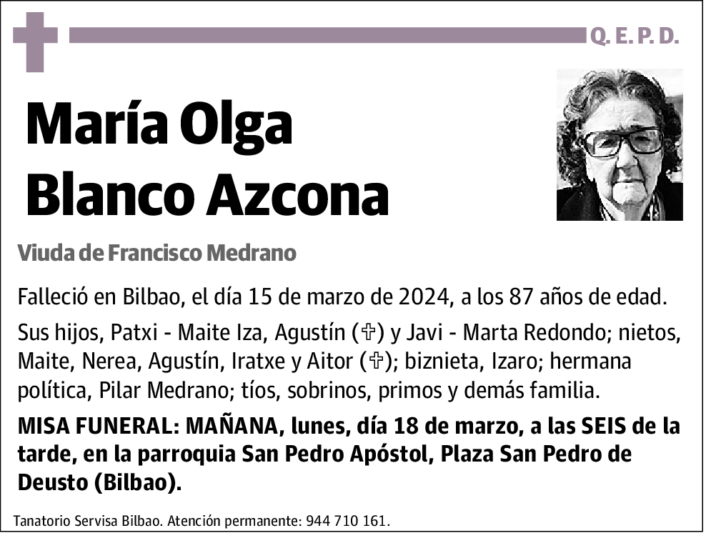 María Olga Blanco Azcona