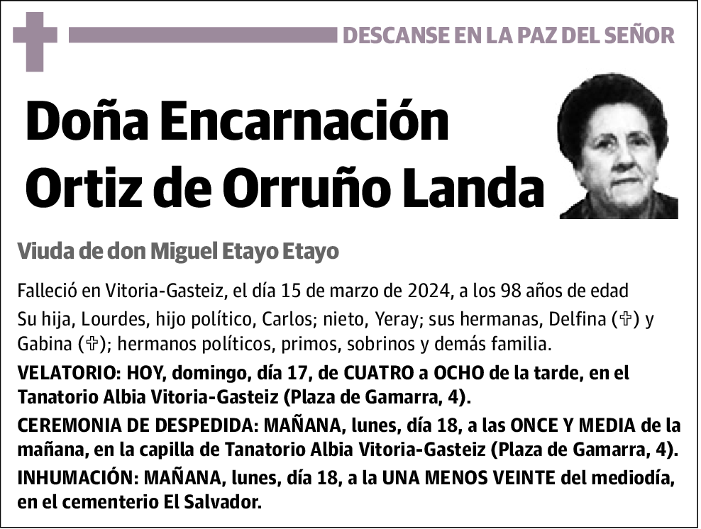 Encarnación Ortiz De Orruño Landa