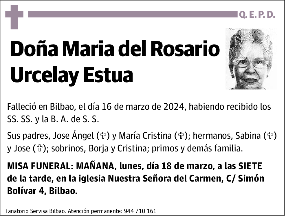 María del Rosario Urcelay Estua