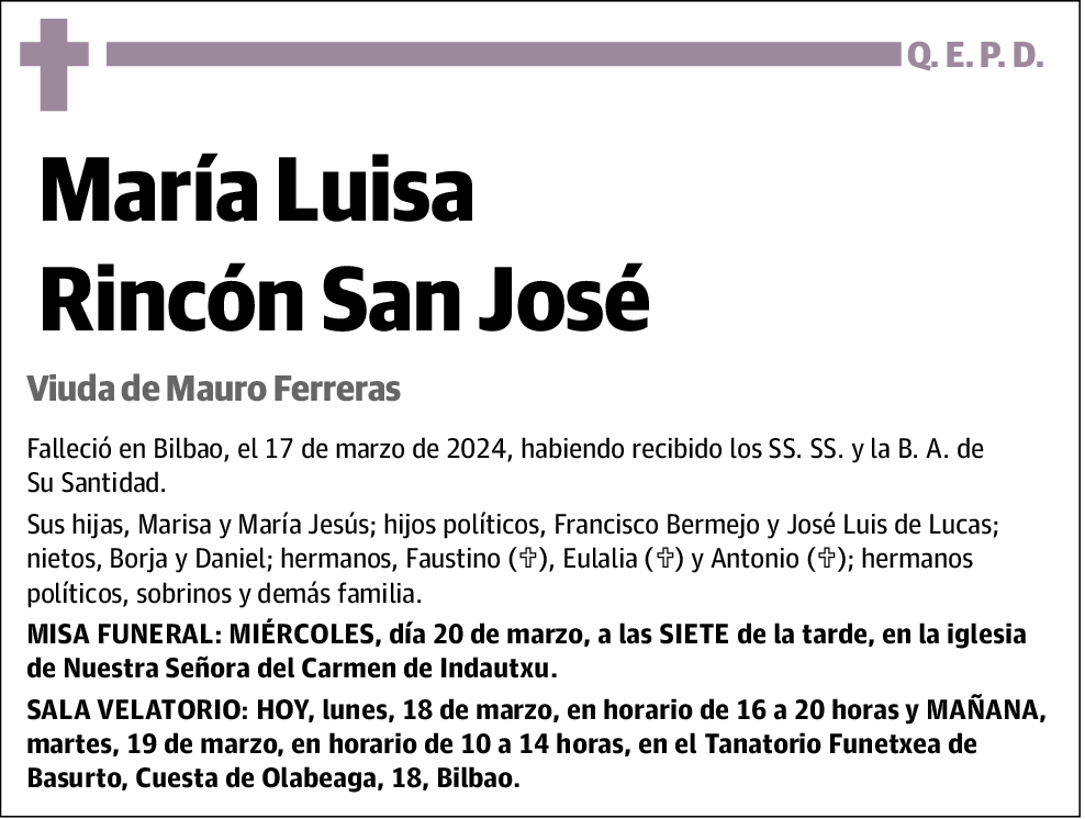 María Luisa Rincón San José