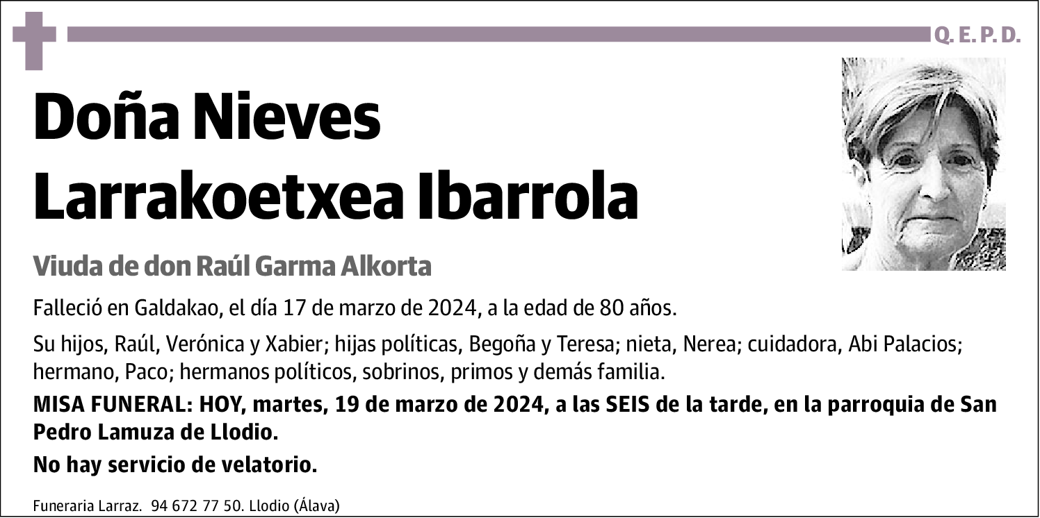 Nieves Larrakoetxea Ibarrola