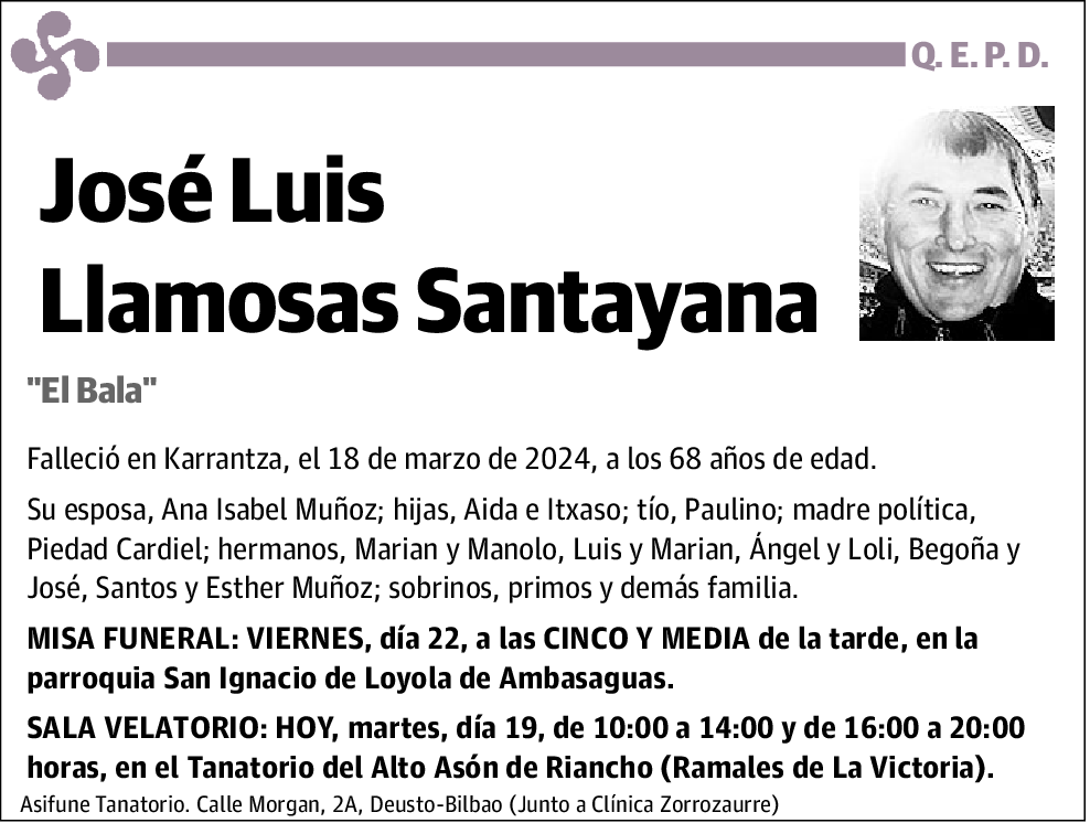 José Luis Llamosas Santayana