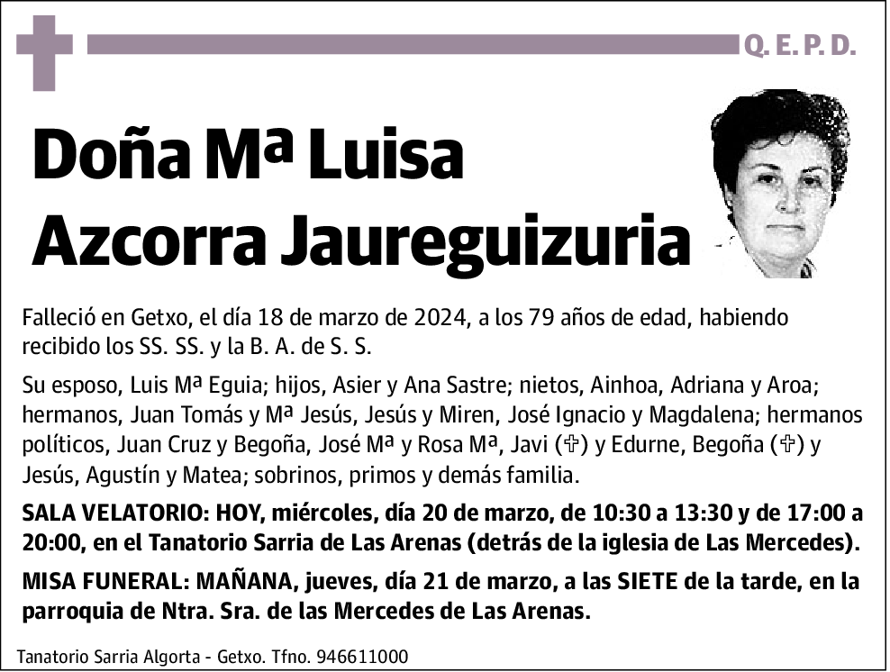 Mª Luisa Azcorra Jaureguizuria