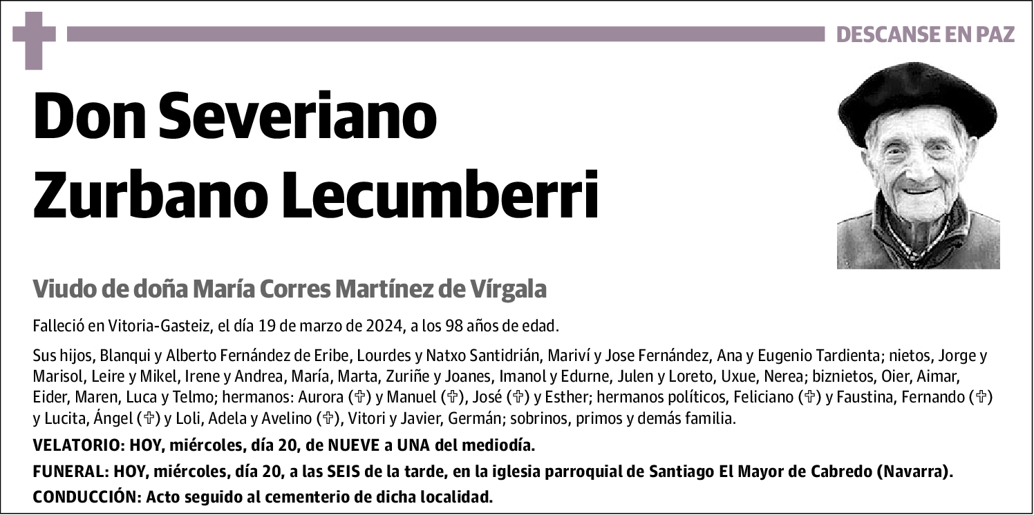 Severiano Zurbano Lecumberri