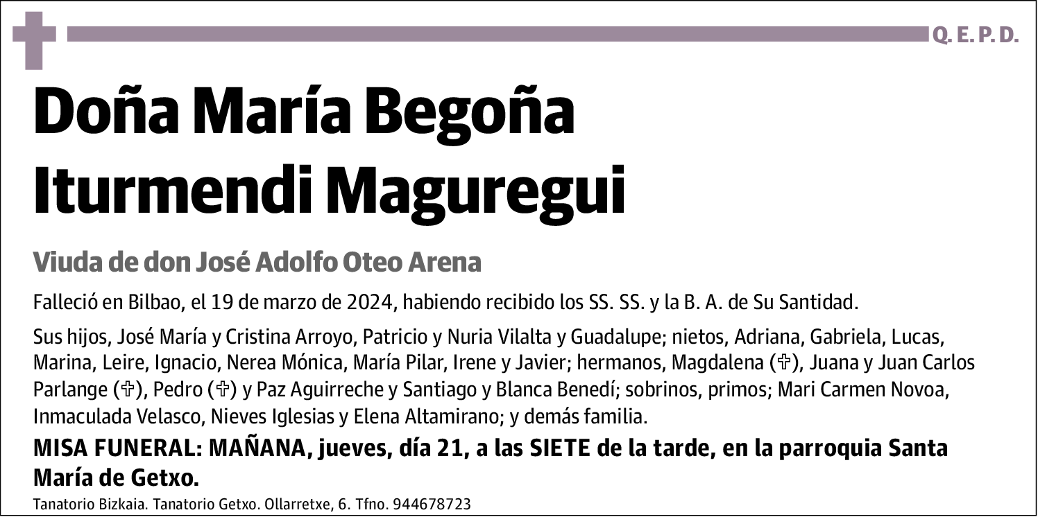 Maria Begoña Iturmendi Maguregui