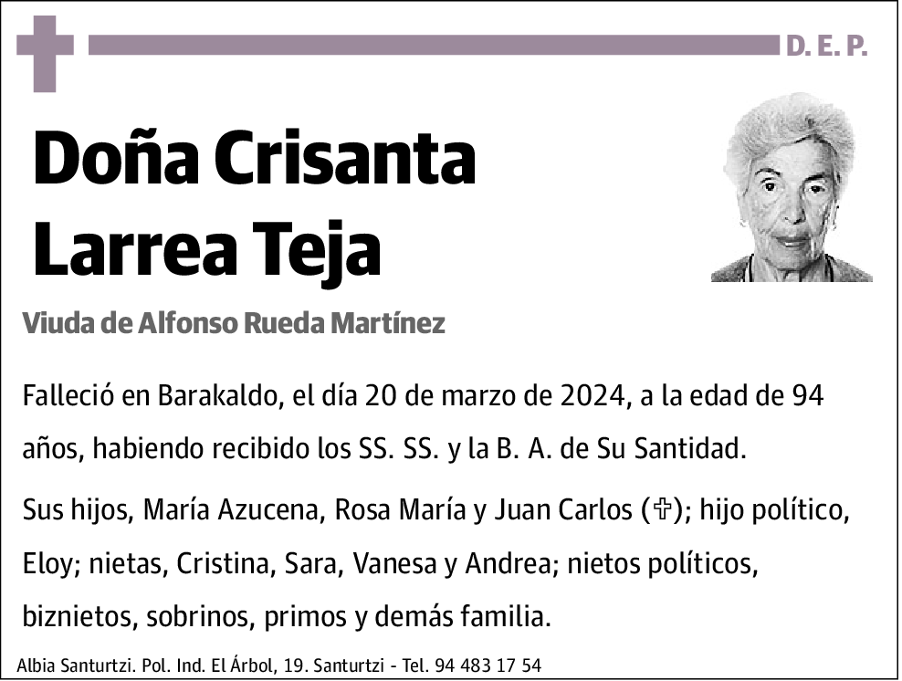 Crisanta Larrea Teja