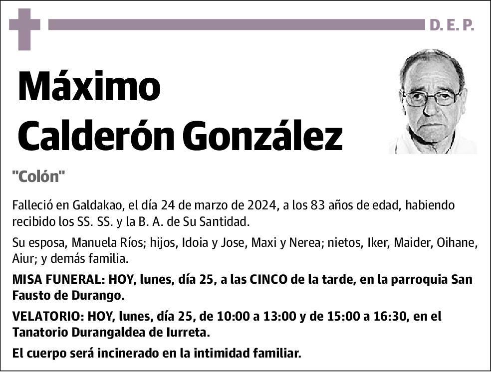 Máximo Calderón González