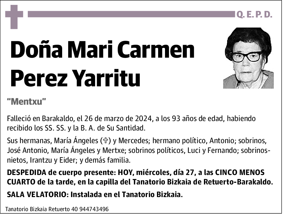 Mari Carmen Pérez Yarritu