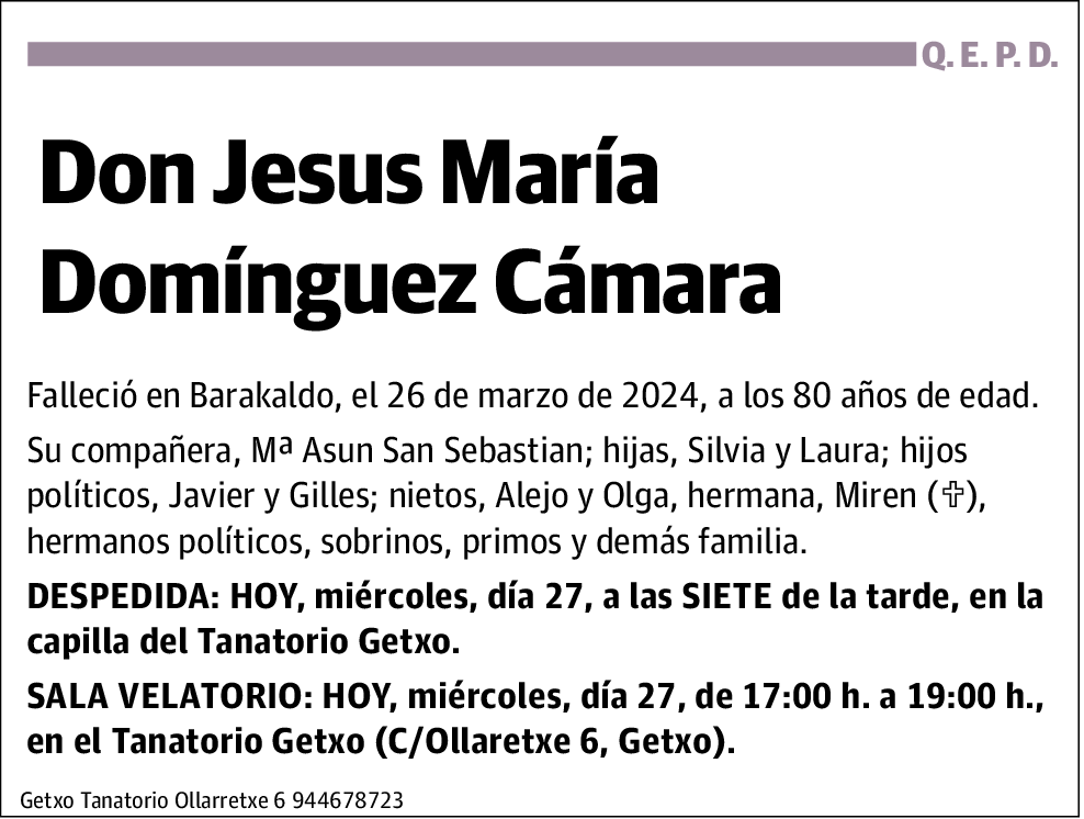 Jesus María Domínguez Cámara