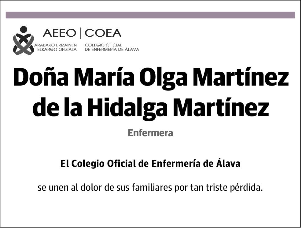 Maria Olga Martinez de la Hidalga Martinez