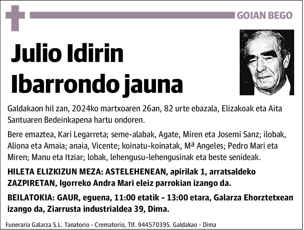 Julio Idirin Ibarrondo