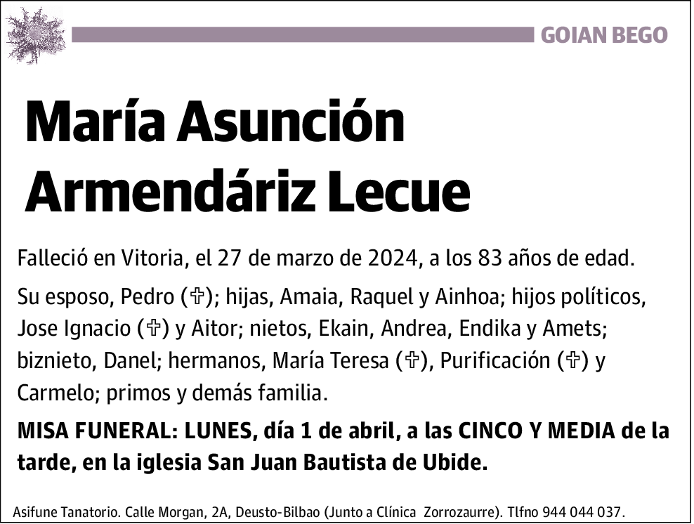 María Asunción Armendáriz Lecue