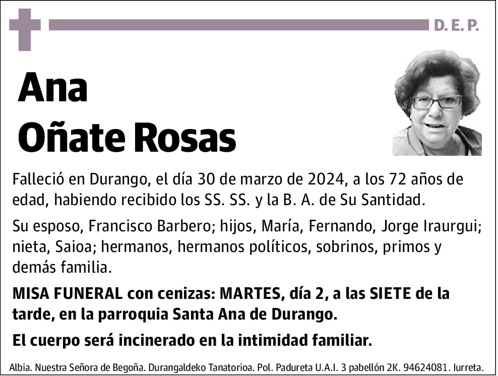 Ana Oñate Rosas