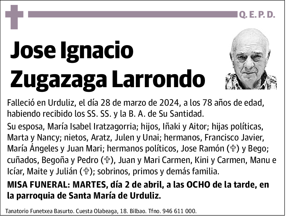 Jose Ignacio Zugazaga Larrondo