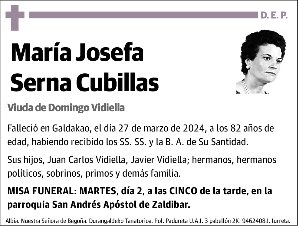 María Josefa Serna Cubillas