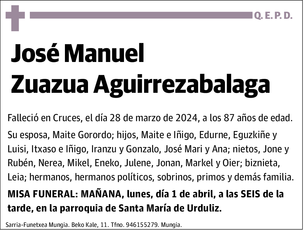 José Manuel Zuazua Aguirrezabalaga