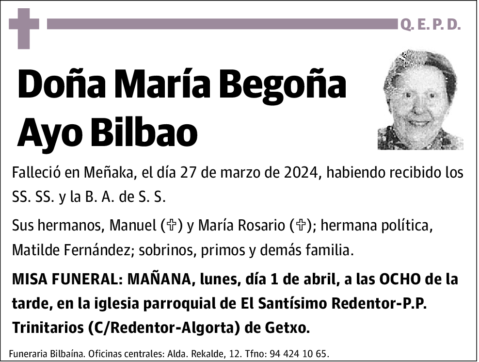 María Begoña Ayo Bilbao