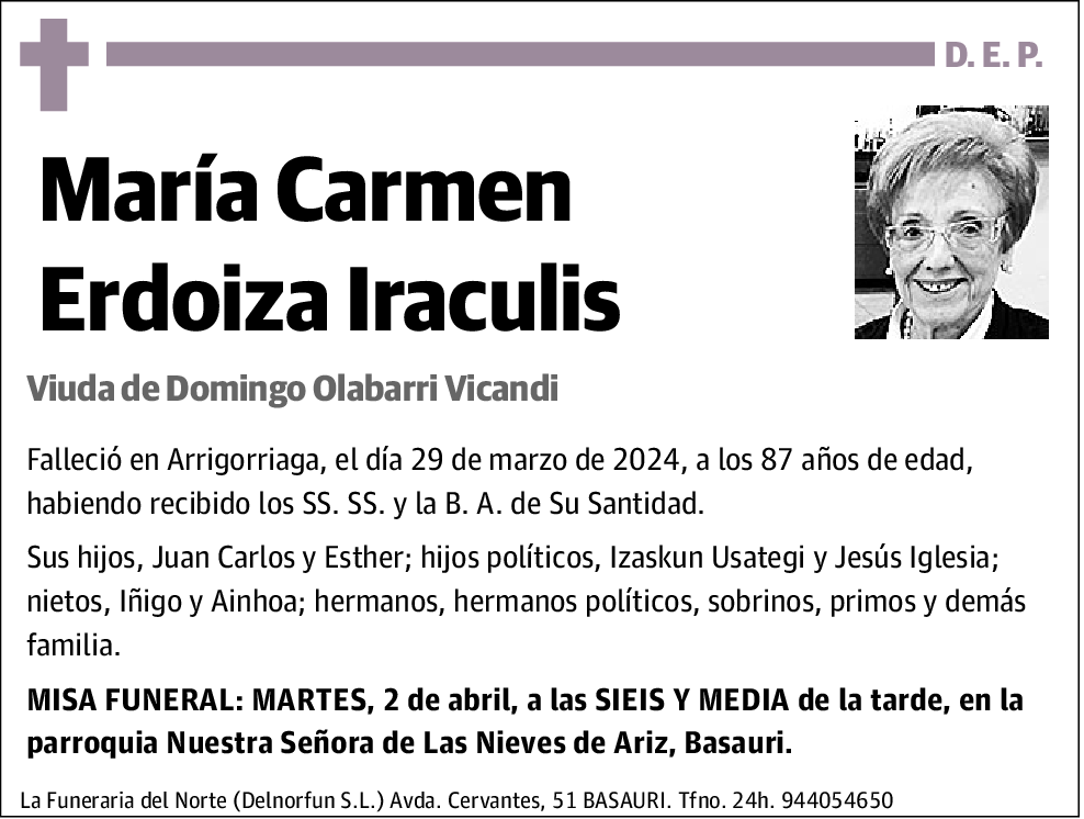 María Carmen Erdoiza Iraculis